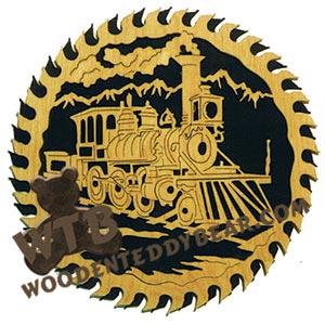 Winter Train Circular Saw fretwork scroll saw pattern | The Wooden Teddy Bear