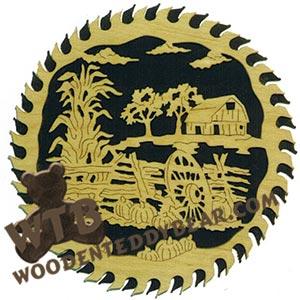 Country Time Circular Saw fretwork scroll saw pattern | The Wooden Teddy Bear