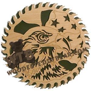 Patriotic Eagle Circular Saw fretwork scroll saw pattern | The Wooden Teddy Bear