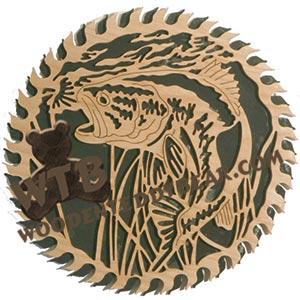 Smallmouth Bass Circular Saw fretwork scroll saw pattern | The Wooden Teddy Bear