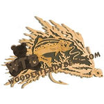 Rainbow Trout Fly Fishing fretwork scroll saw pattern | The Wooden Teddy Bear