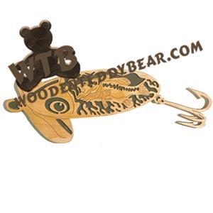 Largemouth Bass Chugger Lure fretwork scroll saw pattern | The Wooden Teddy Bear