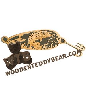 Northern Pike Spoon Lure fretwork scroll saw pattern | The Wooden Teddy Bear
