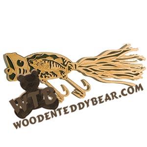 Smallmouth Bass Popper Lure fretwork scroll saw pattern | The Wooden Teddy Bear