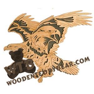 Bald Eagle fretwork scroll saw pattern | The Wooden Teddy Bear