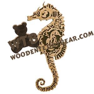 Seahorse fretwork scroll saw pattern | The Wooden Teddy Bear