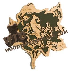Cardinal fretwork scroll saw pattern | The Wooden Teddy Bear