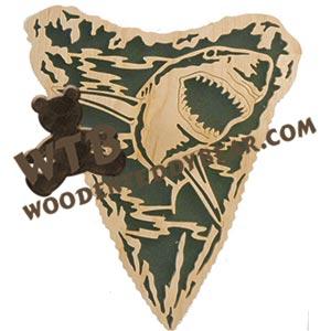 Great White Shark fretwork scroll saw pattern | The Wooden Teddy Bear