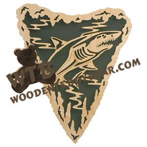 Mako Shark fretwork scroll saw pattern | The Wooden Teddy Bear