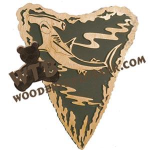 Hammerhead Shark fretwork scroll saw pattern | The Wooden Teddy Bear