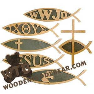 Religious Fish fretwork scroll saw pattern | The Wooden Teddy Bear