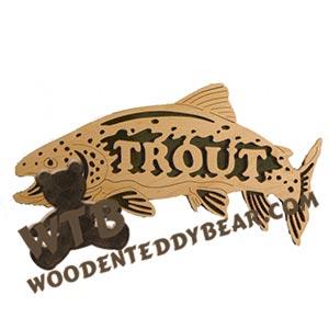 Trout fretwork scroll saw pattern | The Wooden Teddy Bear