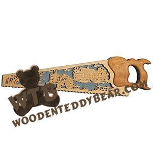 Autumn Farm Hand Saw fretwork scroll saw pattern | The Wooden Teddy Bear