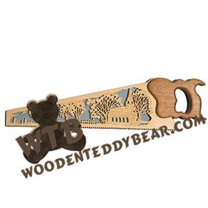 Country Church Hand Saw fretwork scroll saw pattern | The Wooden Teddy Bear