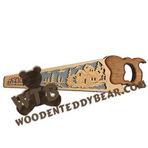 Old Mill Hand Saw fretwork scroll saw pattern | The Wooden Teddy Bear