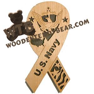 U.S. Navy Freedom Ribbon fretwork scroll saw pattern | The Wooden Teddy Bear
