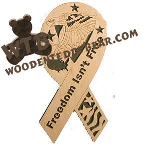 Freedom Isn't Free Freedom Ribbon fretwork scroll saw pattern | The Wooden Teddy Bear