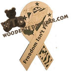 Freedom Isn't Free Freedom Ribbon fretwork scroll saw pattern | The Wooden Teddy Bear