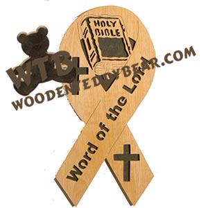 Word of the Lord Ribbons of Faith fretwork scroll saw pattern | The Wooden Teddy Bear