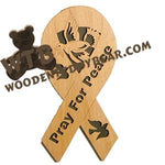 Pray For Peace Ribbons of Faith fretwork scroll saw pattern | The Wooden Teddy Bear