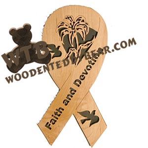 Faith and Devotion Ribbons of Faith fretwork scroll saw pattern | The Wooden Teddy Bear