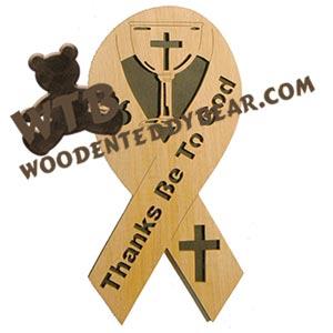 Thanks Be To God Ribbons of Faith fretwork scroll saw pattern | The Wooden Teddy Bear