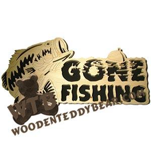 Large Mouth Bass Gone Fishing fretwork scroll saw pattern | The Wooden Teddy Bear