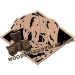 Polar Bear fretwork scroll saw pattern | The Wooden Teddy Bear