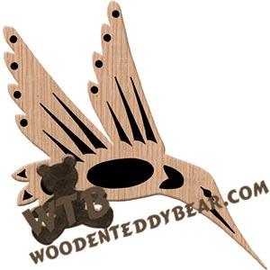 Hummingbird fretwork scroll saw pattern | The Wooden Teddy Bear