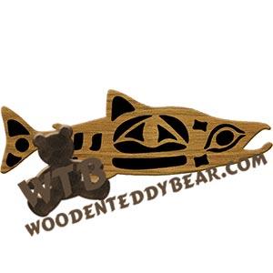 Salmon fretwork scroll saw pattern | The Wooden Teddy Bear