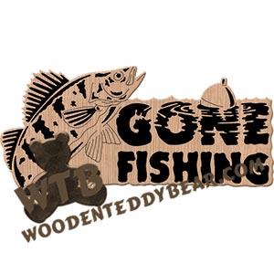 Yellow Perch Gone Fishing fretwork scroll saw pattern | The Wooden Teddy Bear