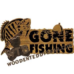 Bluegill Gone Fishing fretwork scroll saw pattern | The Wooden Teddy Bear