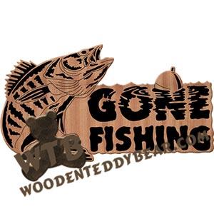 Walleye Gone Fishing fretwork scroll saw pattern | The Wooden Teddy Bear