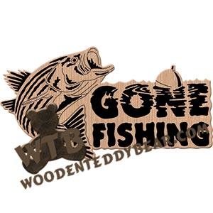 Striped Bass Gone Fishing fretwork scroll saw pattern | The Wooden Teddy Bear