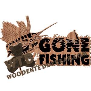 Sail Fish Gone Fishing fretwork scroll saw pattern | The Wooden Teddy Bear