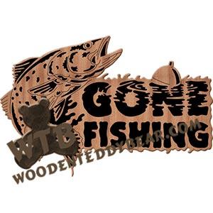 Sea Trout Gone Fishing fretwork scroll saw pattern | The Wooden Teddy Bear