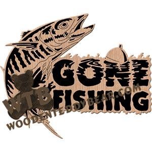 King Mackerel Gone Fishing fretwork scroll saw pattern | The Wooden Teddy Bear
