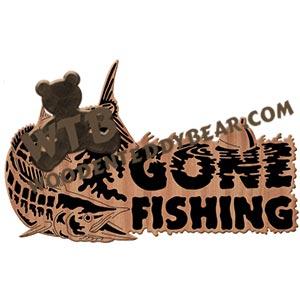 Wahoo Gone Fishing fretwork scroll saw pattern | The Wooden Teddy Bear