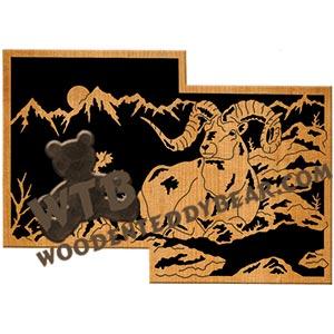 Bighorn Sheep fretwork scroll saw pattern | The Wooden Teddy Bear