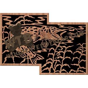 Northern Pike fretwork scroll saw pattern | The Wooden Teddy Bear