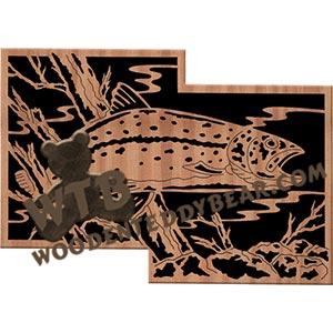 Rainbow Trout fretwork scroll saw pattern | The Wooden Teddy Bear
