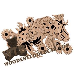 Japanese Koi Fish #1 fretwork scroll saw pattern | The Wooden Teddy Bear
