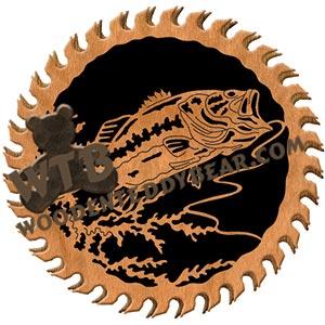 Hooked Bass Circular Saw fretwork scroll saw pattern | The Wooden Teddy Bear