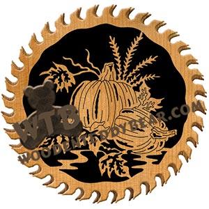 Autumn Pumpkins Circular Saw fretwork scroll saw pattern | The Wooden Teddy Bear