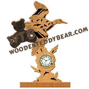 Mallard Duck Clock #2 fretwork scroll saw pattern | The Wooden Teddy Bear