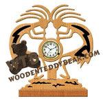 Kokopelli Clock fretwork scroll saw pattern | The Wooden Teddy Bear