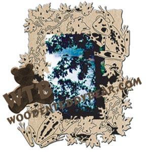 Frog Frame fretwork scroll saw pattern | The Wooden Teddy Bear